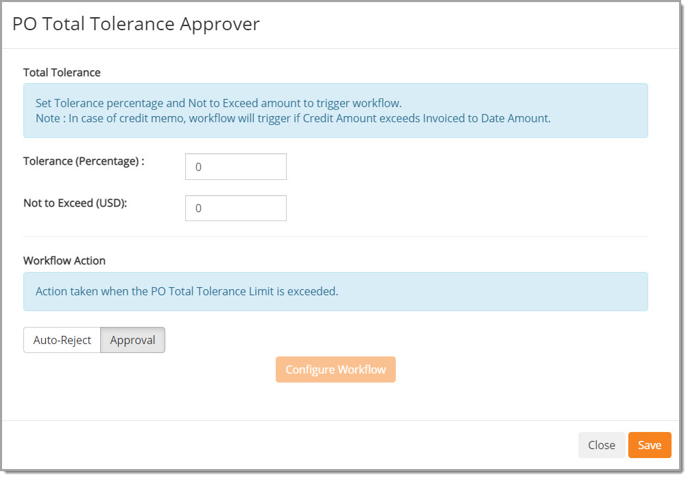 Tolerance Approval